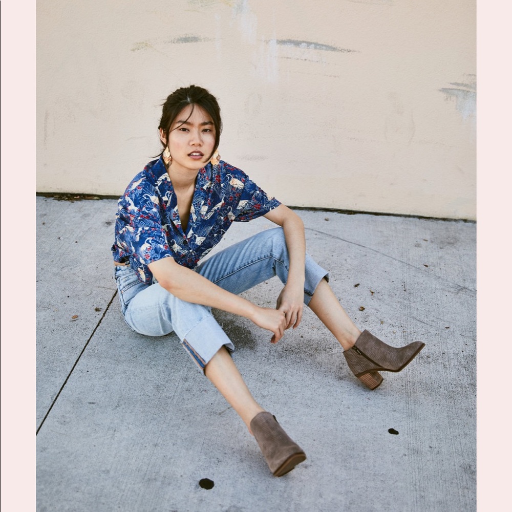 Zara blue silky top